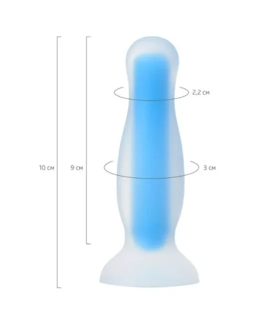 Beyond Kyle Glow Gece Parlayan Anal Plug, Silikon, Şeffaf, 10 cm
