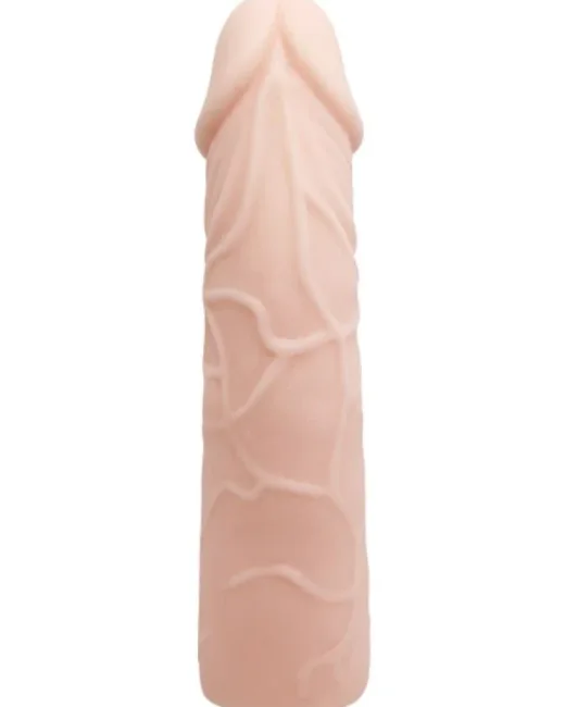17 cm Ten Rengi 6 cm Dolgulu Penis Kılıfı – Sıvı Silikon, Et Dokulu
