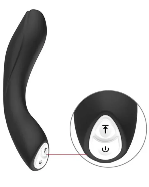 Xuanai Elbow Bükülebilir Eğik Şarjlı Vibratör – Siyah – Medikal Silikon alternatif görünüm
