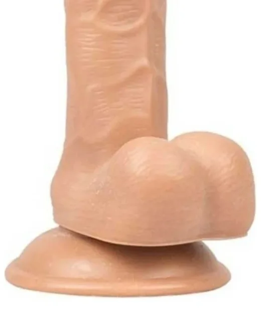 Gerçekçi Testisli Dildo 20 cm – Hissedilir Damarlı, Vantuzlu