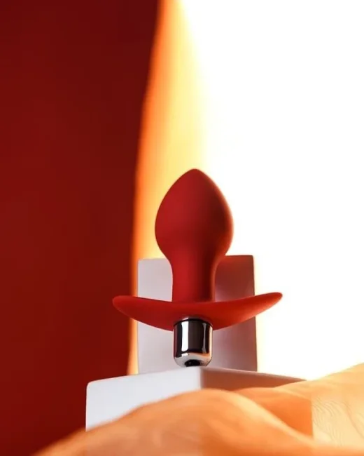 Glam Anal Vibratörü Kırmızı 9,7 cm – Silikon