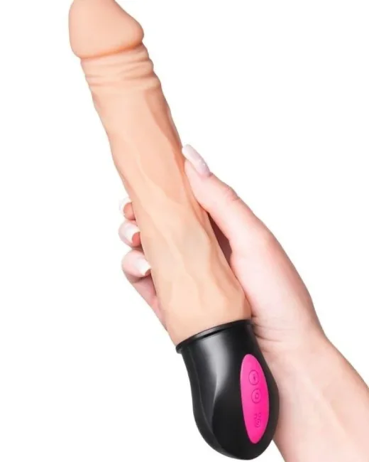 Isıtmalı Realistik Vibratörü TPE Ten Rengi 25 cm
