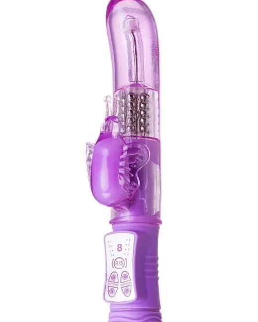 High-Tech Vibratör Mor 22,4 cm – TPE alternatif görünüm