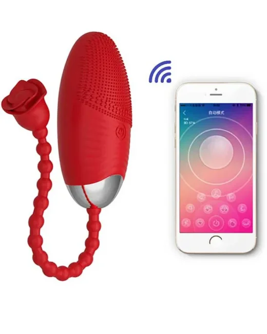 Telefon Kontrollü Yumurta Vibratör Kırmızı – Şarjlı, Uygulama Kontrollü