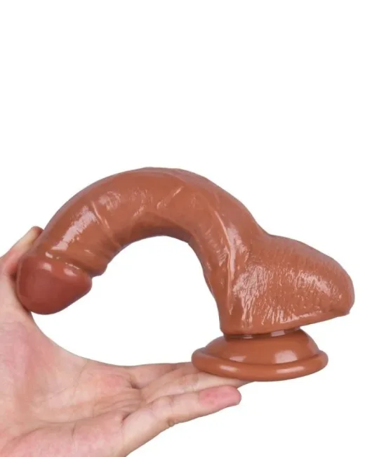 18,8 cm Kahverengi Dildo – Medikal Silikon