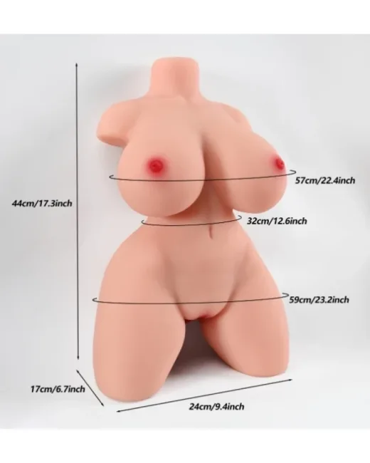 L-Join Gerçekçi 44 Cm Yarım Vücut Vajina Mastürbatör alternatif görünüm