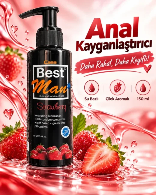 Çilek Aromalı Su Bazlı Anal Kayganlaştırıcı Jel 150 ml alternatif görünüm