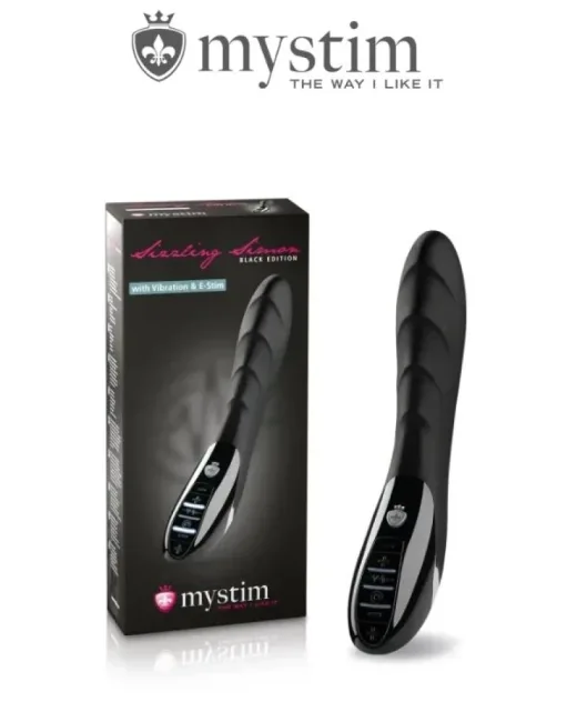 Mystim Sizzling Simon Elektrikli Vibratör Siyah 27 cm – Silikon