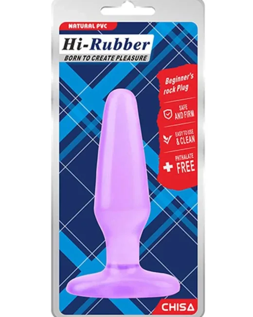 Chisa Hi-Rubber Şeffaf Jel Mor Anal Plug 14 cm Chisa Hi-Rubber Şeffaf Jel Anal – Vantuzlu alternatif görünüm
