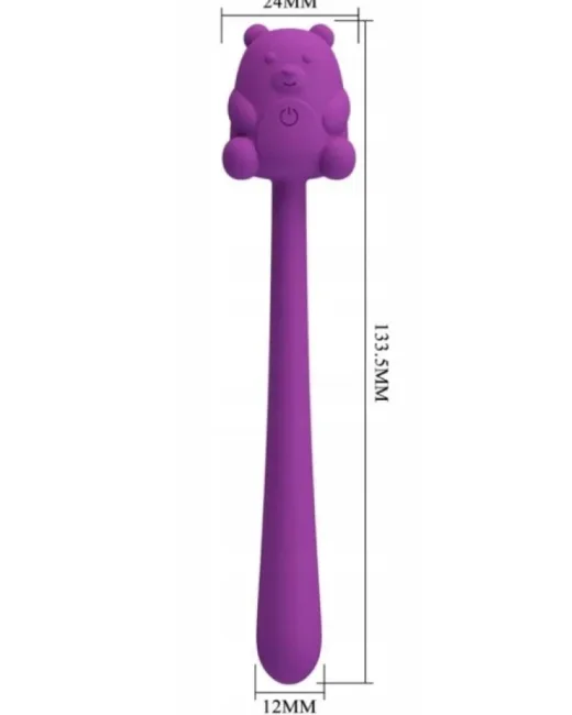 Cute Bear Flirting Stick Modern Vibratör – Silikon, Şarjlı alternatif görünüm