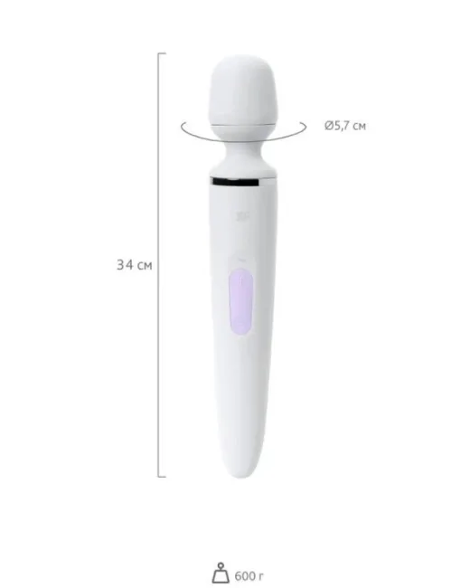 Satisfyer Wand-er Woman Beyaz Vibratör 34 cm – Silikon