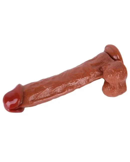 19,6 cm Kahverengi Dildo – Medikal Silikon
