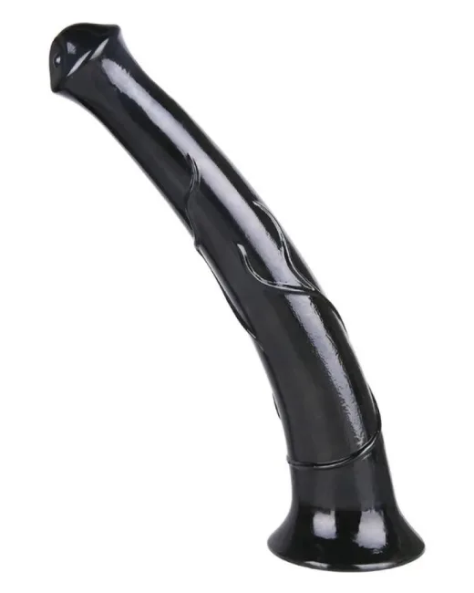 Siyah Renkli 44 cm At Dildo – Sıvı Silikon