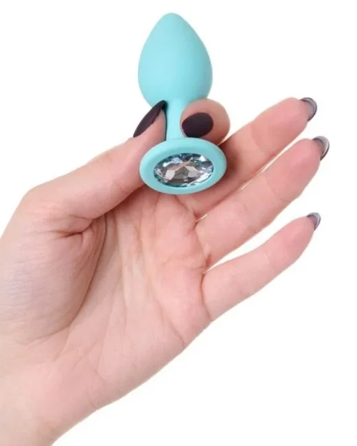 Brilliant Anal Plug beyaz kristalli 7 cm 26 g – Silikon