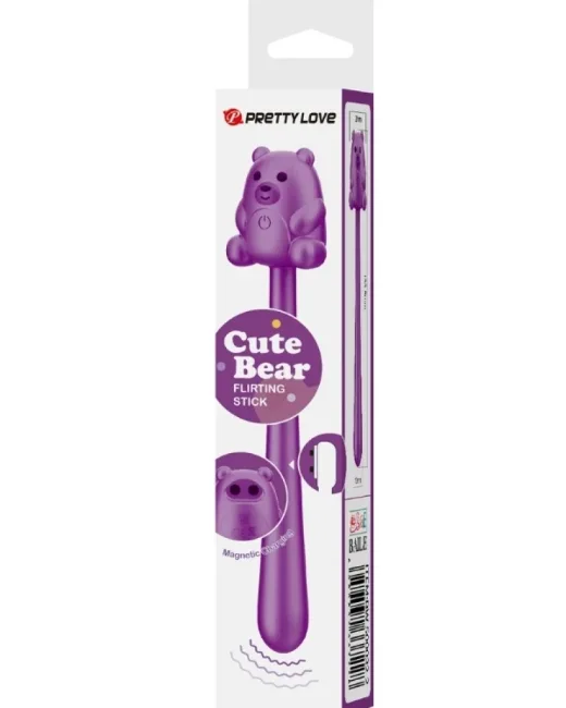 Cute Bear Flirting Stick Modern Vibratör – Silikon, Şarjlı