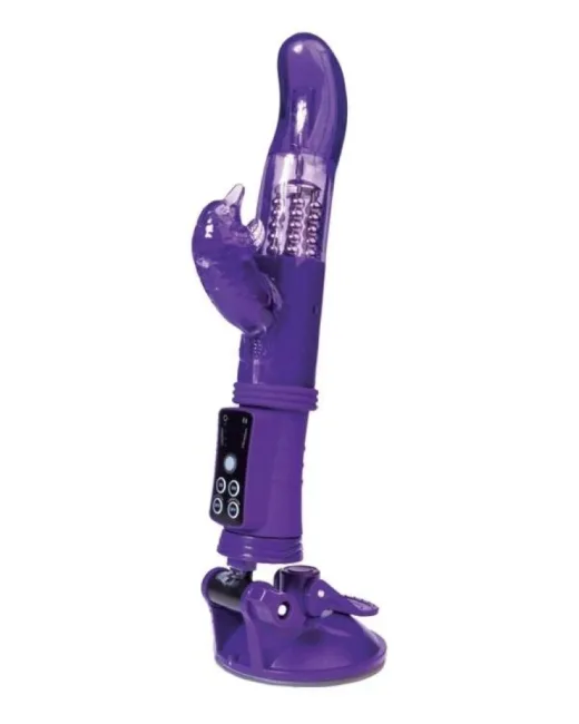 Klitoral Uyarıcı Vibratör TPR Mor 22,5 cm – Vantuzlu alternatif görünüm