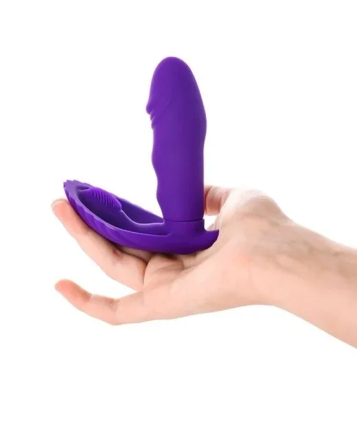 Fash Klitoral Uyarıcılı Vibratör mor 12 cm – Silikon