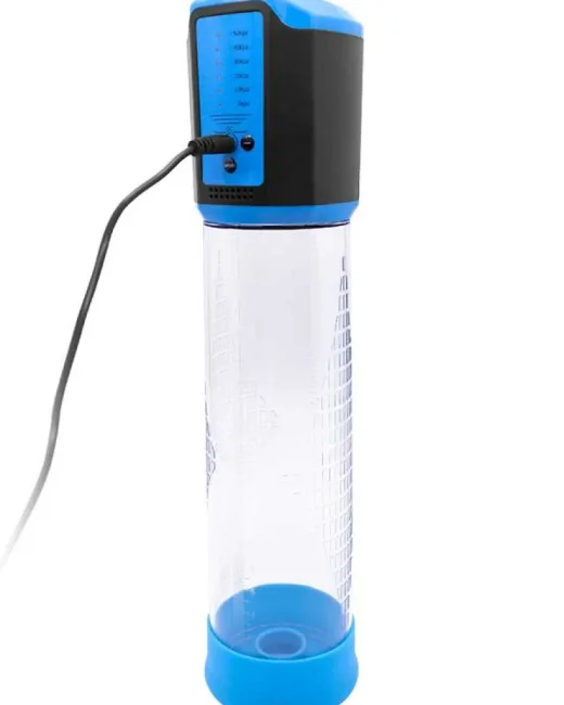 Şarjlı LCD Göstergeli Otomatik Penis Pompası – Mavi alternatif görünüm