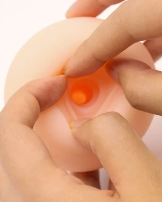 Anal Girişli Dolgulu Göğüs Mastürbatör – Silikon