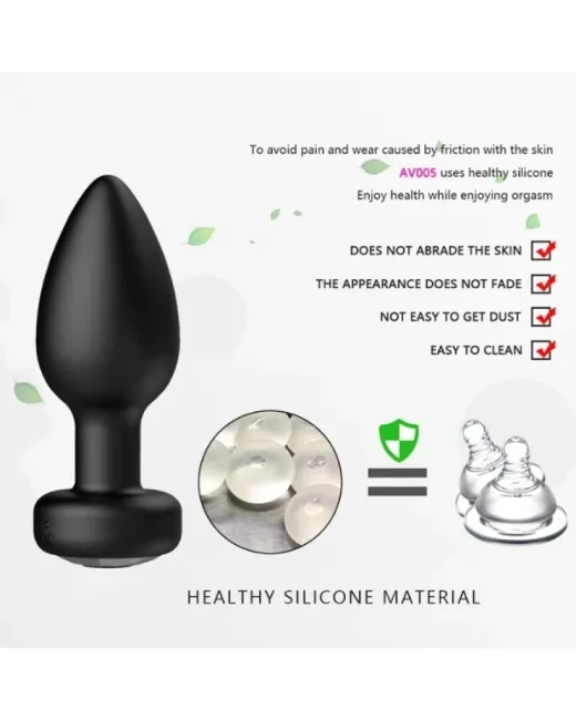 Telefon Kontrollü Titreşimli Anal Plug – Silikon, Şarjlı