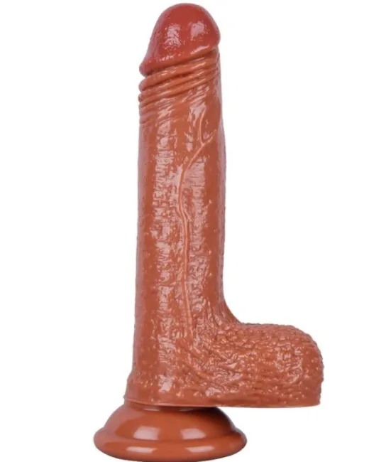 18 cm Kahverengi Dildo – Medikal Silikon