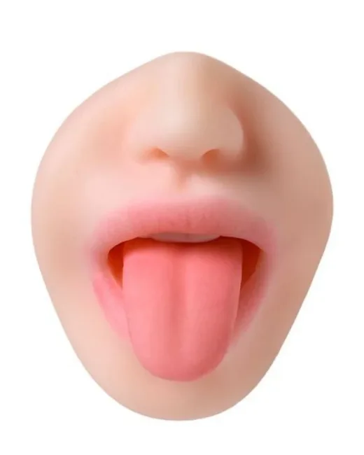 Juicy Pussy Mastürbatör Realistik Fruity Tongu, Ağız ve Vajina TPE Ten Rengi 19 cm