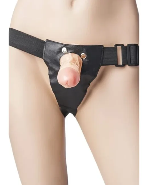 Belden Bağlamalı Strapon PVC Ten Rengi 18 cm alternatif görünüm