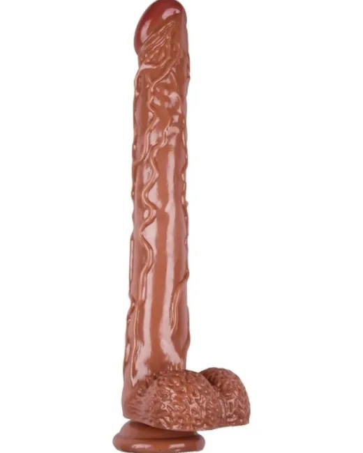 42 cm Kahverengi Dildo – Medikal Silikon