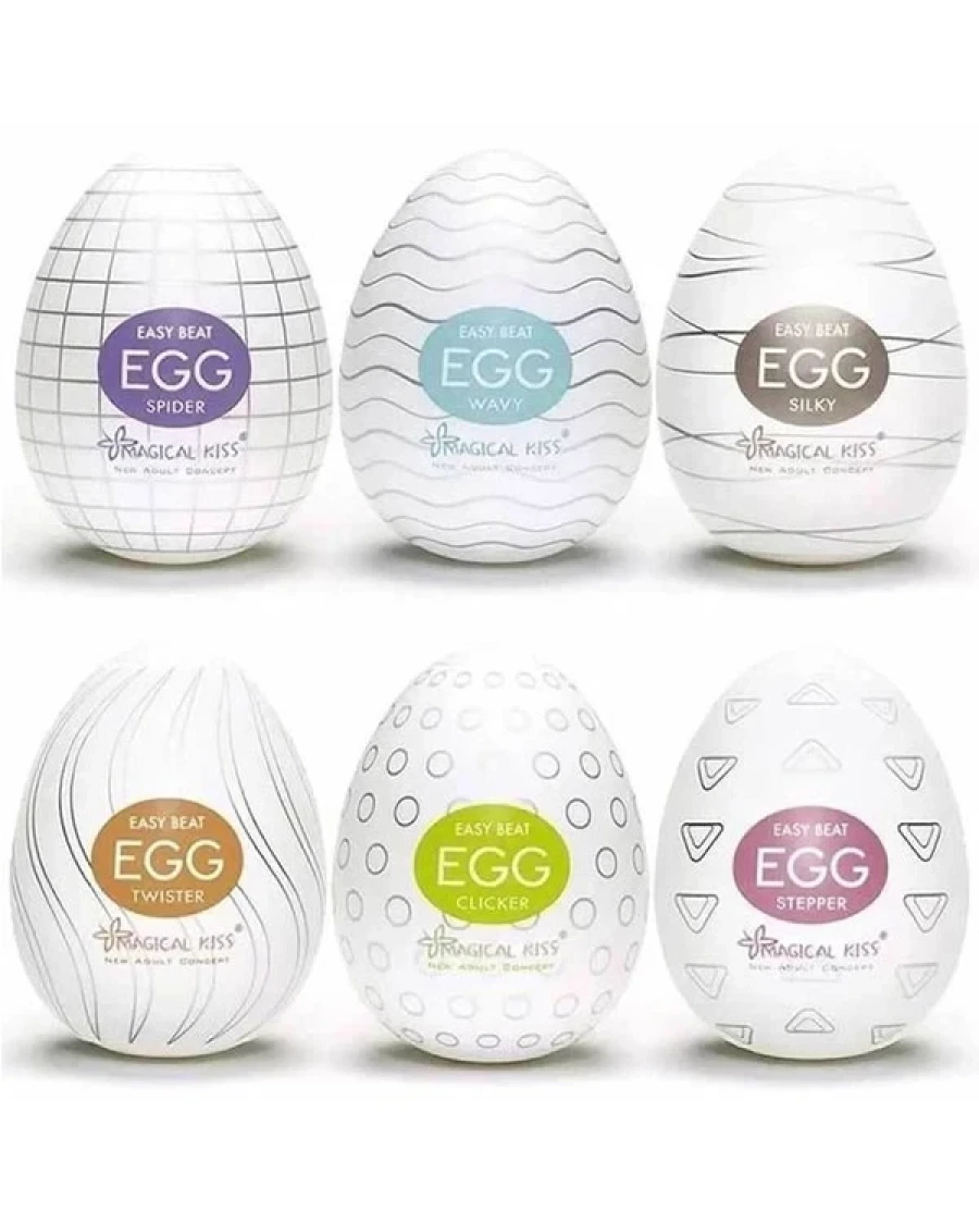 6'lı Esnek Egg Erkek Mastürbatör Seti