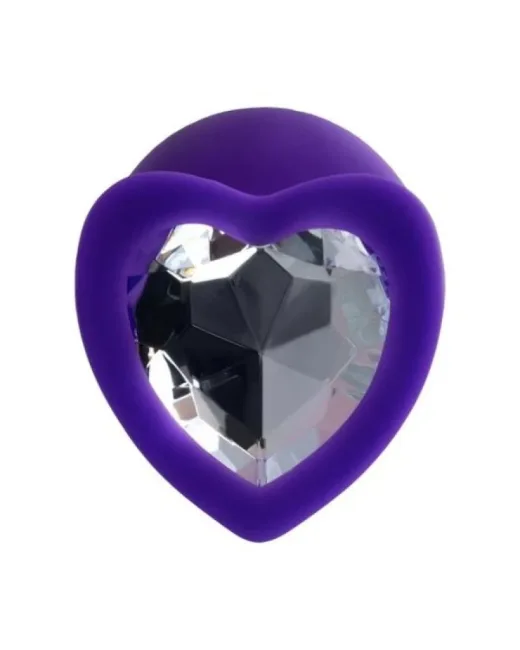Diamond Heart Anal Plug Mor 8 cm – Silikon
