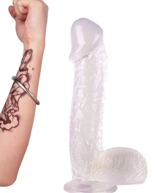 34 cm Beyaz Dildo – Medikal Silikon