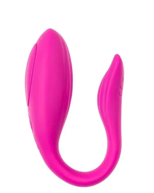 Dolphy Çiftler İçin Vibratör Silikon Pembe 9,6 cm – Şarjlı, Kumandalı