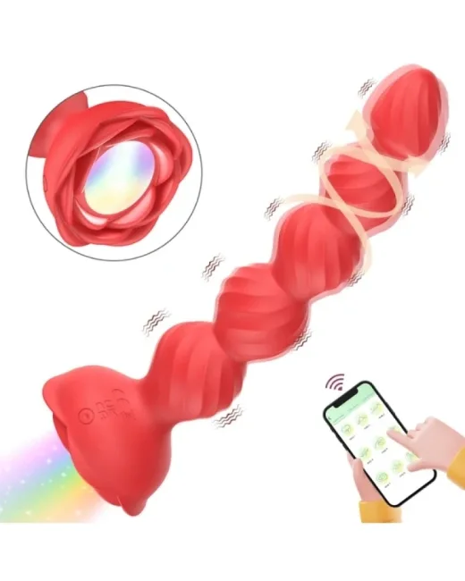 Telefon Kontrollü Haley Rose Pulled Beads Anal Plug – Siyah – Silikon