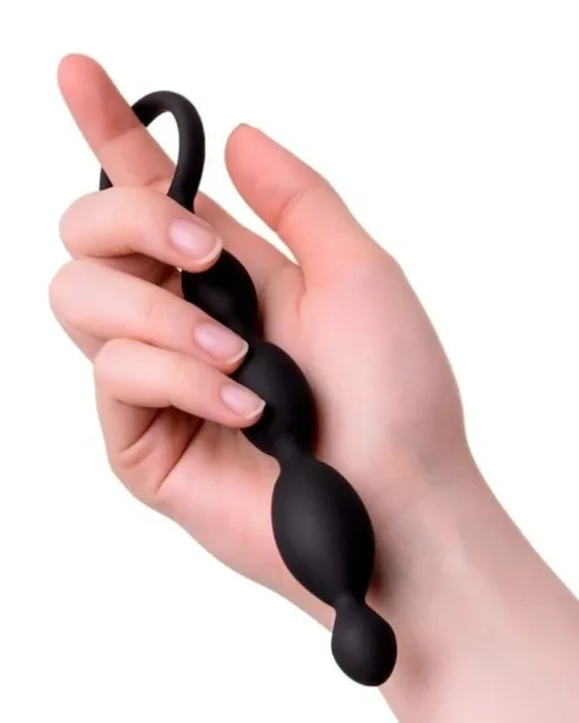 Anal Boncuk S Silikon Siyah 19,5 cm