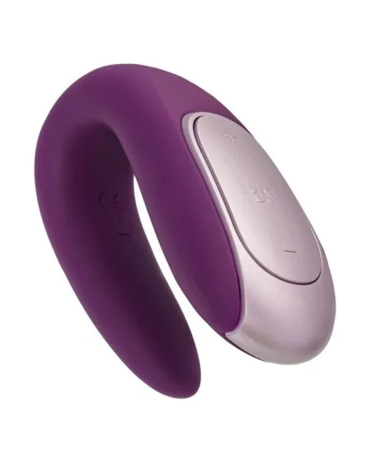 Satisfyer Double Fun Telefon Kontrollü ve Uzaktan Kumandalı Violet Vibratör alternatif görünüm