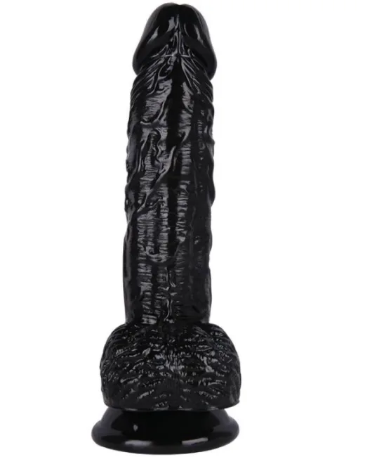 18 cm Siyah Dildo – Medikal Silikon – 3,1 cm Kalınlık