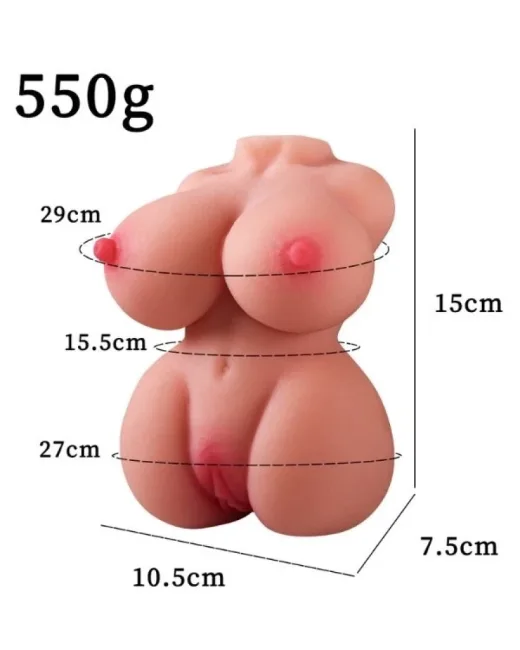 550 gr Göğüslü Gerçekçi Vajina Mastürbatörü – TPE alternatif görünüm