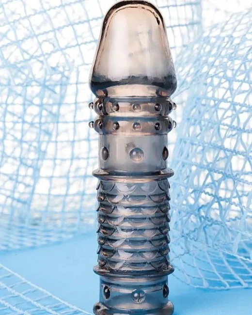 XLover Penis Kılıfı TPE Siyah Şeffaf 13,5 cm alternatif görünüm