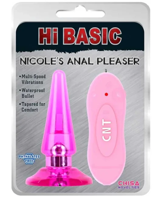 Chisa Hi Basic Titreşimli Pembe Anal Plug Titreşimli anal plug cilt dostu silikon malzemeden üretilmiştir. alternatif görünüm
