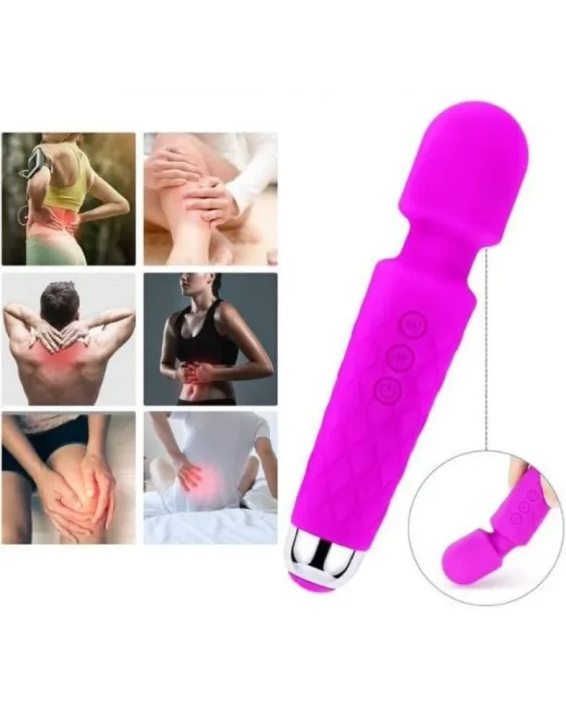 Mini Toy Wand Massager Şarjlı Vibratör – Pembe