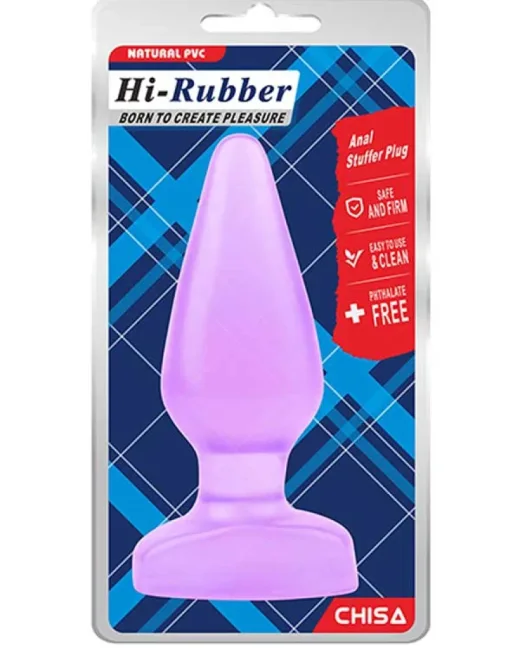 Chisa Hi-Rubber Şeffaf Jel Mor Anal Plug 16 cm Chisa Hi-Rubber Şeffaf Jel Anal – Vantuzlu alternatif görünüm