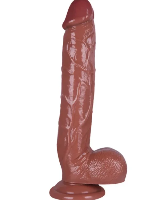 28 cm Kahverengi Dildo – Medikal Silikon