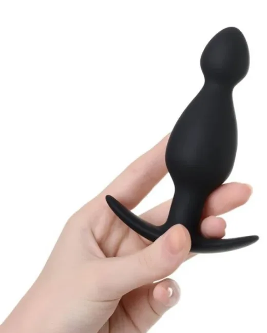 Anal Plug boyut M silikon siyah 11,5 cm