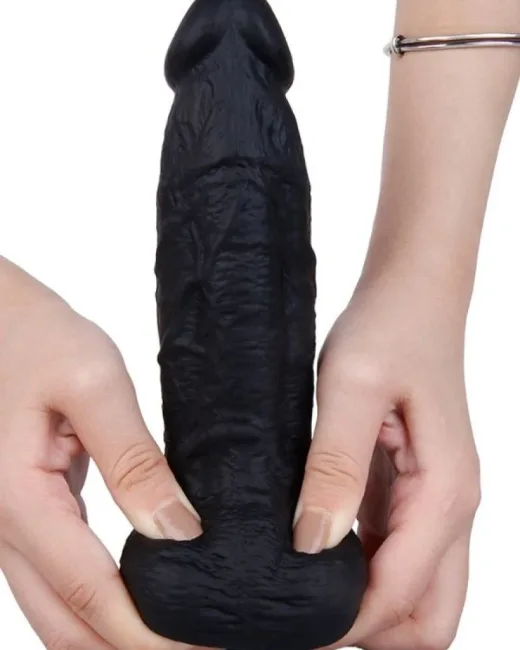 32 cm Siyah Dildo – Medikal Silikon – 6 cm Kalınlık