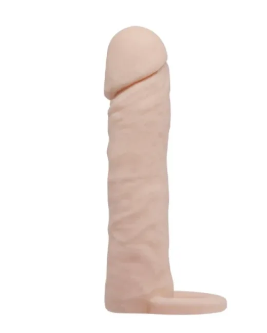 16 cm Yumuşak Et Dokulu Penis Kılıfı – Sıvı Silikon
