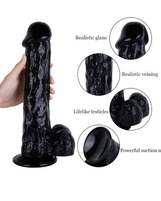 30 cm Siyah Dildo – Medikal Silikon – 765 g