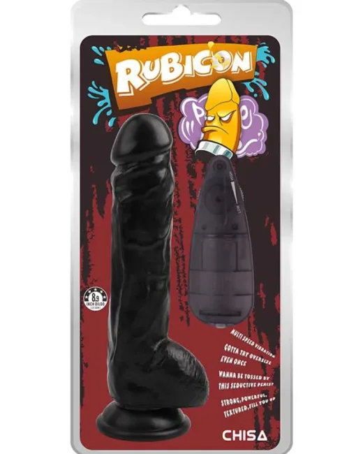 Rubicon Gerçekçi Koyu Ten Rengi Vibratör – 22,5 cm – Hissedilir Damarlı, Vantuzlu alternatif görünüm