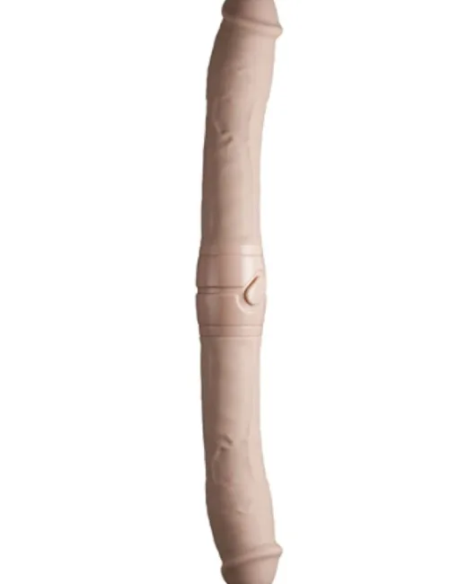 2Play Çift Taraflı ve Çift Motorlu Vibratör – 37 cm – Hissedilir Damarlı, Silikon