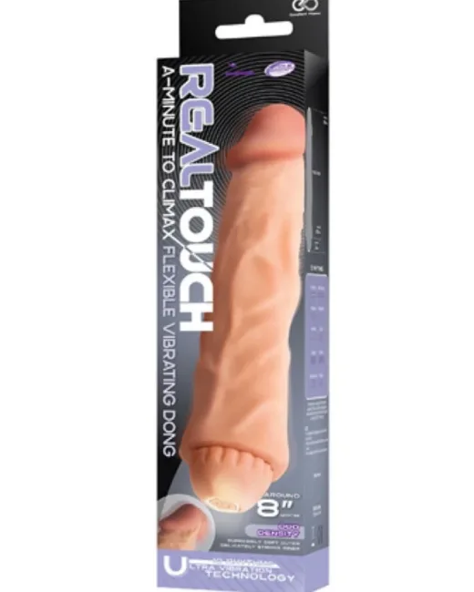 Real Touch Çift Katmanlı 20 cm Vibratör alternatif görünüm