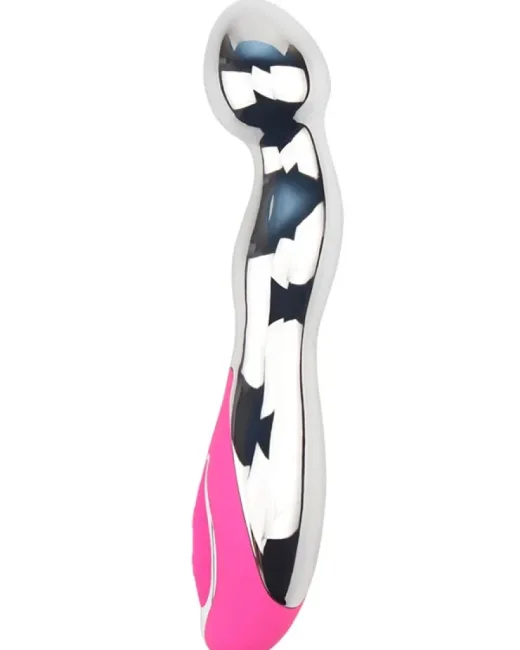 Chisa Didi Magic G Wand Şarjlı Vibratör Kullanım sırasında parlayan mavi ışıkları vardır.